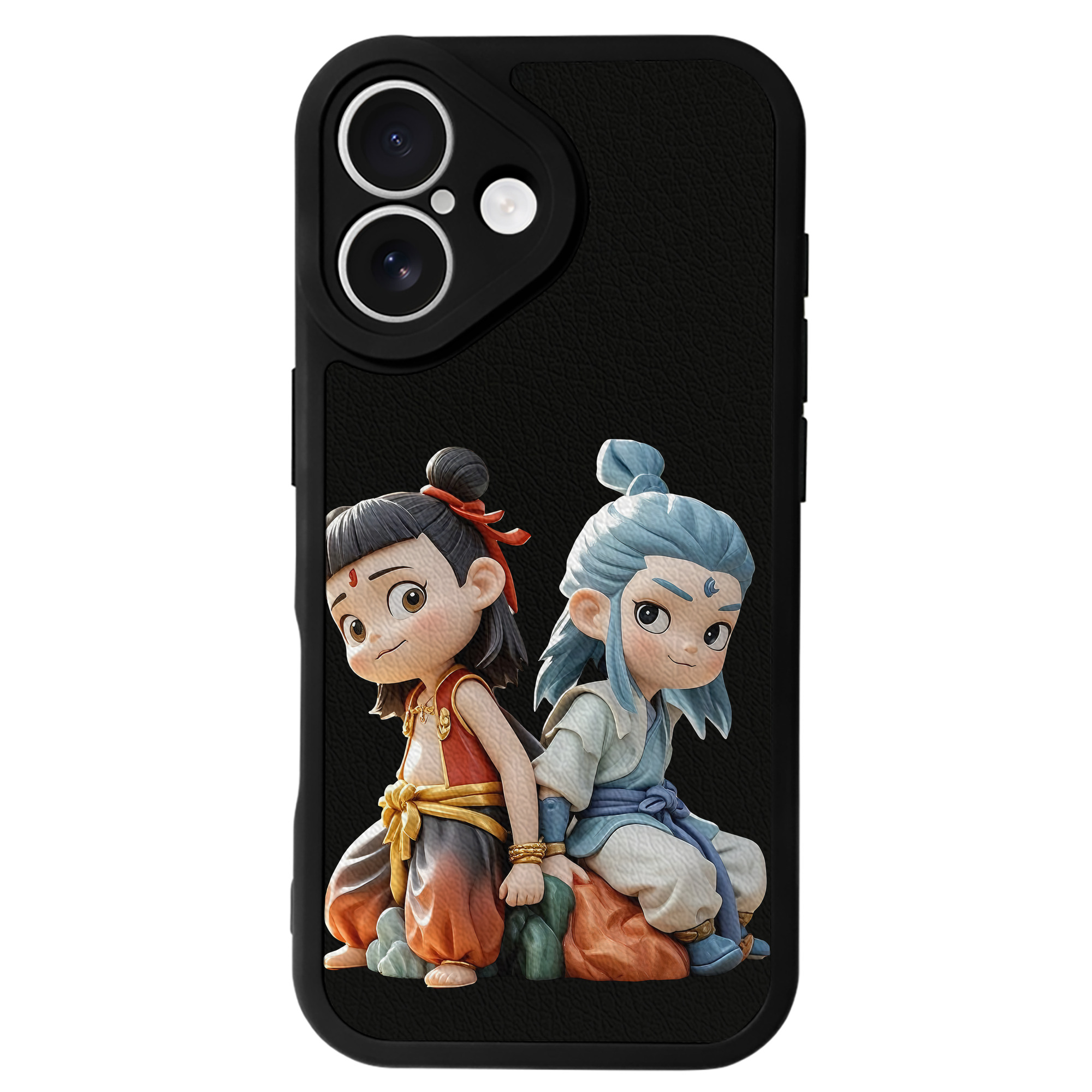 （画像用） Ne Zha 2 ナタ 魔童の大暴れ 【iPhone 16シリーズ対応】シリコンスマホケース（レザー調） 材質：シリコン